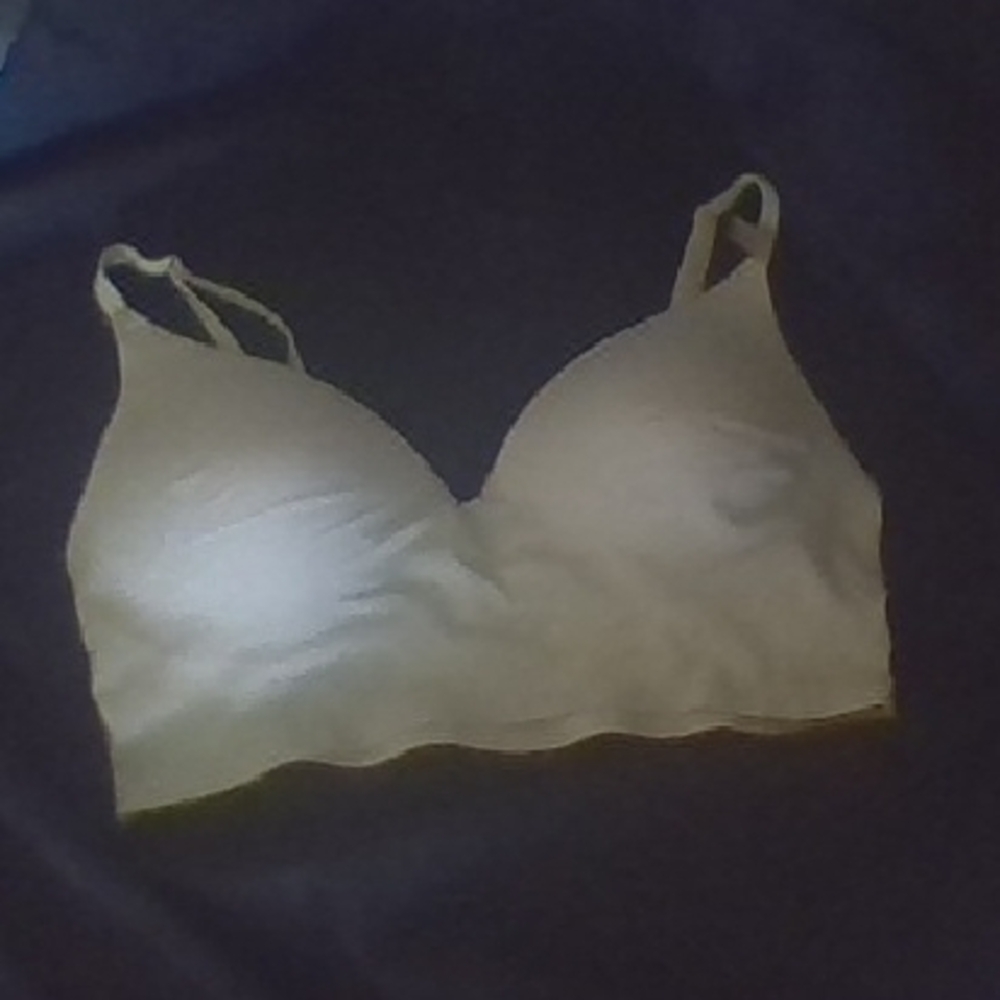 PINK Victoria's Secret Cream Wireless Bra with Adjustable Straps